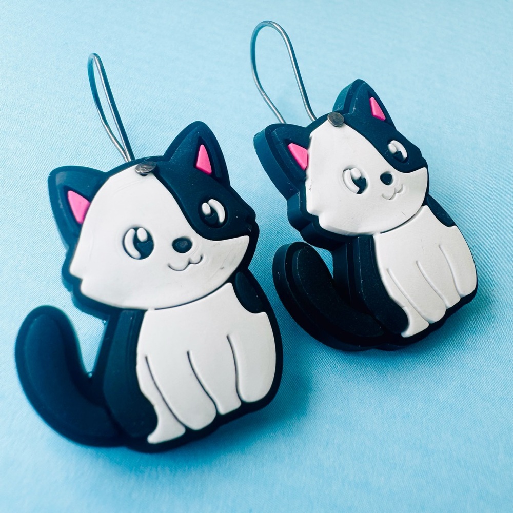 5/$25 Black and White Cat Earrings - Multiple styles - New in original gift box